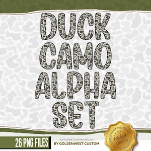 Camo Alphabet PNG, Duck Camo Alphabet, Old School Camo Alpha Set Png, Digital Download, Old School Camo, Vintage Camo Alpha Set, Hunting Png