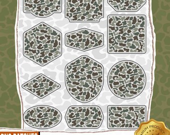 Camo Patch Png, Duck Camo Patches, Duck Camo PNG, Hunting Camo PNG, Digital Download, Old School Camo, Vintage Camo, Patch Sublimation Png