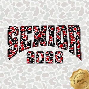 Senior 2026 PNG, Old School Camo, Duck Camo PNG, Graduate 2026, Senior School Spirit Shirt, Digital Download, T-shirt Design, Sublimation