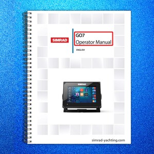 SIMRAD Go7 Fish Finder Plotter Operator Manual - Loop Binder - Tough Covers immagine 1