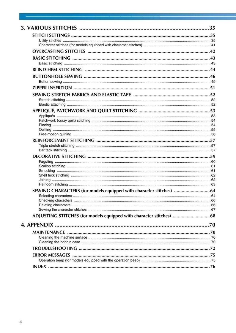 Brother Project Runway XR9500PRW Sewing Machine Manual User Guide Color ...
