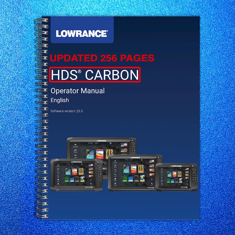 LOWRANCE Hds Carbon User Manual Fish Finder Chart Plotter Binding & Jacket imagem 1