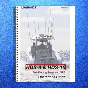 LOWRANCE Hds-8 Hds-10 Fish Finding Sonar And Gps Operations Manual - Wire Bound image 1