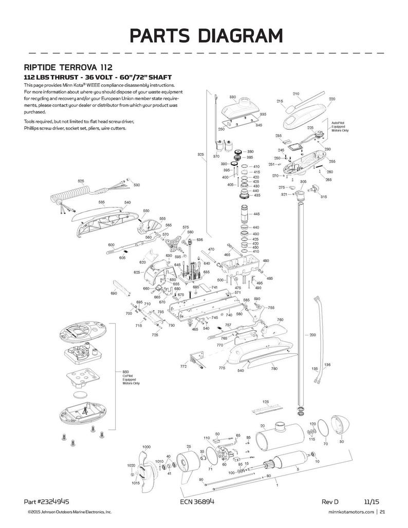 MINN Kota Riptide Terrova 112 CoPilot Trolling Motor User Manual - Wire Bound image 7