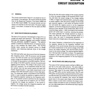 WAVETEK Model 166 Function Generator Instruction Manual - Bound,Covers, Foldouts image 12