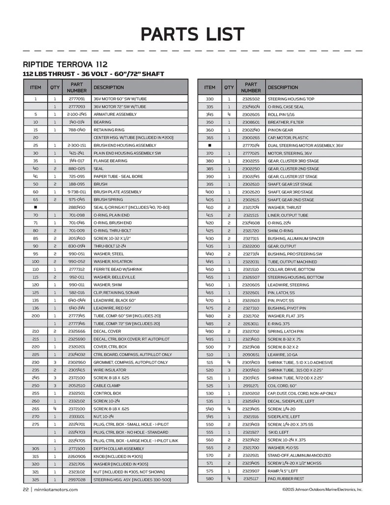 MINN Kota Riptide Terrova 112 CoPilot Trolling Motor User Manual - Wire Bound image 8