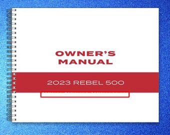 HONDA Cmx500 Cmx500A Cmx500A2 Rebel 500 Owners Manual 2023 - Wire Bound - Covers