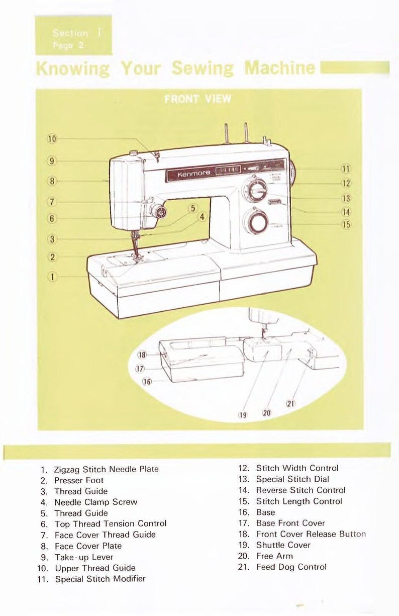 Sears Kenmore 1941 Sewing Machine Instructions User Guide Manual COLOR Bild 4