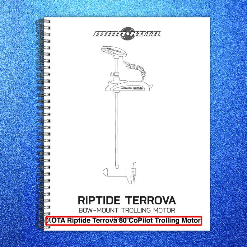 MINN Kota Riptide Terrova 80 CoPilot Trolling Motor User Manual - Wire Bound bild 1