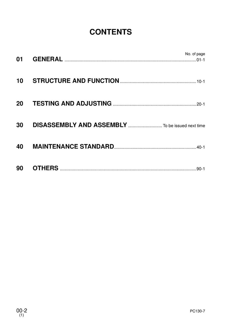 KOMATSU Pc130-7 Sn 70001 Shop Manual - Steel Wire Bound - Protective Covers image 2