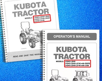 Manuel De Réparation Kubota L 3540, L 4240, L 5040, L 5240, L 5740 - Neuf, Origine Japon