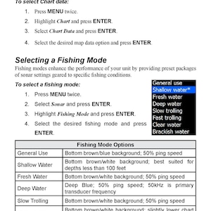 LOWRANCE Hds-8 Hds-10 Fish Finding Sonar And Gps Operations Manual - Wire Bound image 7