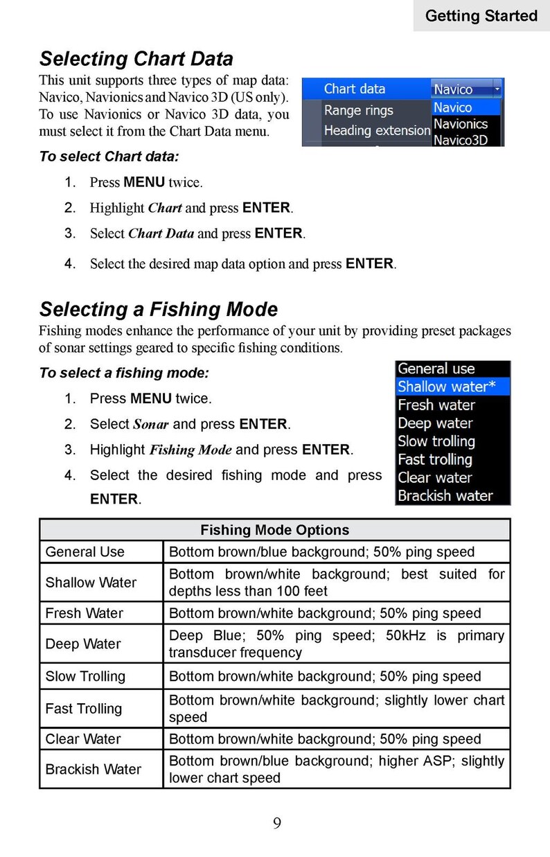 LOWRANCE Hds-8 Hds-10 Fish Finding Sonar And Gps Operations Manual - Wire Bound image 7