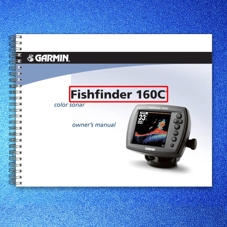 GARMIN Fishfinder 160C Color Sonar Owners Manual 2006 - Wire Bound - Covers Bild 1