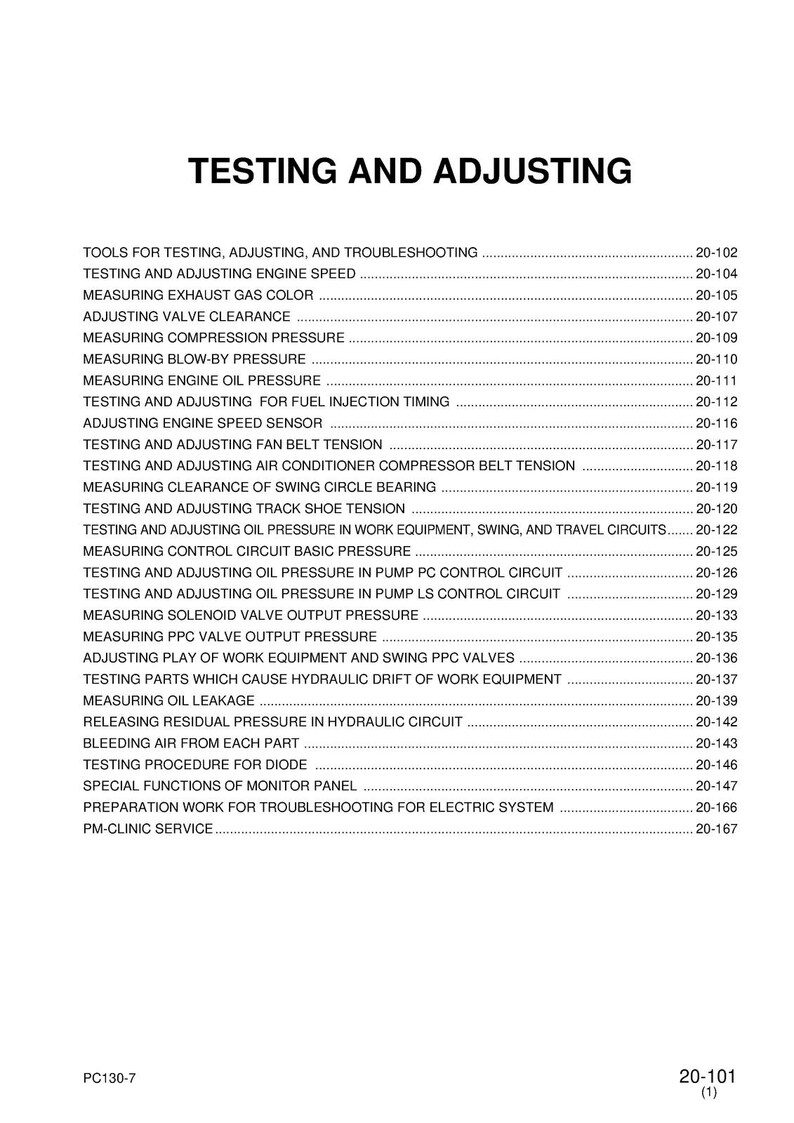 KOMATSU Pc130-7 Sn 70001 Shop Manual - Steel Wire Bound - Protective Covers image 6