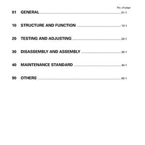 KOMATSU Pc27MRX-1 30 35 40 Pc45MRX-1 Shop Manual - Bound - Covers - Xl Foldouts image 2