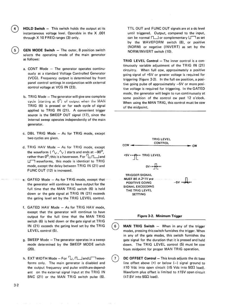 WAVETEK Model 166 Function Generator Instruction Manual - Bound,Covers, Foldouts image 11