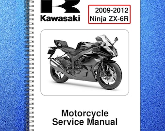 Manual de servicio de la Kawasaki Ninja Zx-6R 2008 - Encuadernado en alambre - Cubiertas resistentes