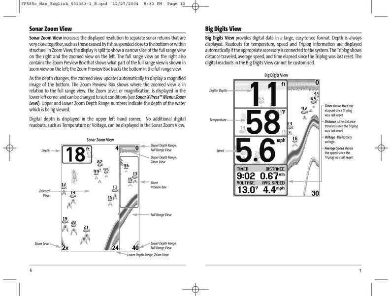 HUMMINBIRD FishFinder 585c Operations Manual - Steel Wire Bound - Tough Covers image 5