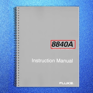 FLUKE 8840A Digital Multimeter Instruction Manual - Wire Bound - Tough Covers image 1
