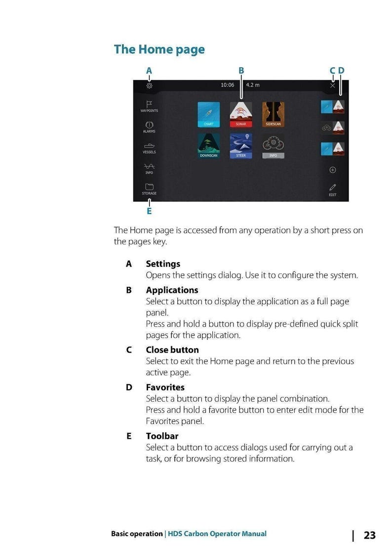 LOWRANCE Hds Carbon User Manual Fish Finder Chart Plotter Binding & Jacket imagem 4