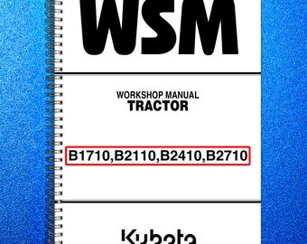 KUBOTA B1717 B2110 B2410 B2710 Workshop Manual Service Wsm - Hd Wire Binding