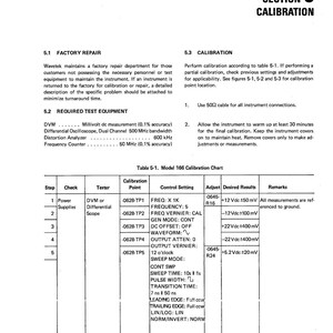 WAVETEK Model 166 Function Generator Instruction Manual - Bound,Covers, Foldouts image 13