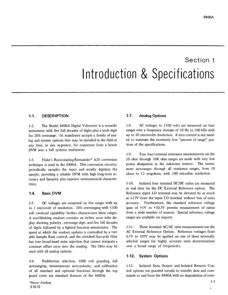 Manual de instrucciones del voltímetro digital FLUKE 8400A - Bobina fija - Cubiertas resistentes imagen 12