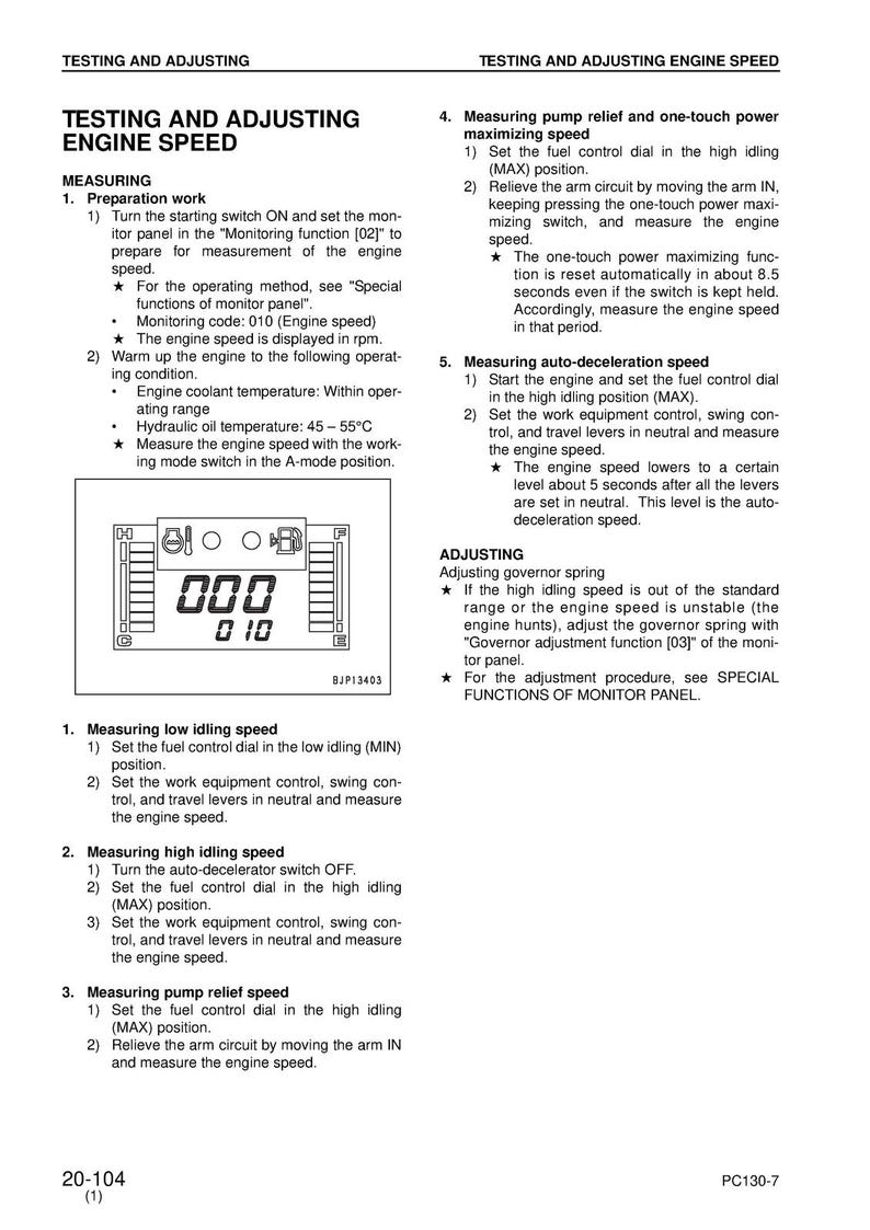 KOMATSU Pc130-7 Sn 70001 Shop Manual - Steel Wire Bound - Protective Covers image 9