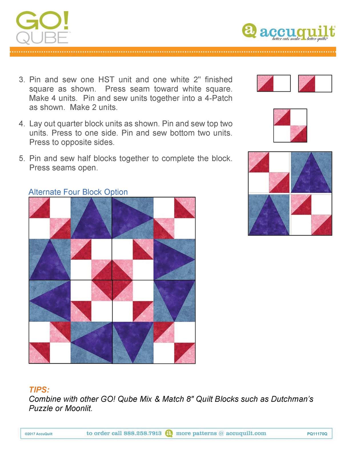Qube Pattern ACCUQUILT Go! Qube 8