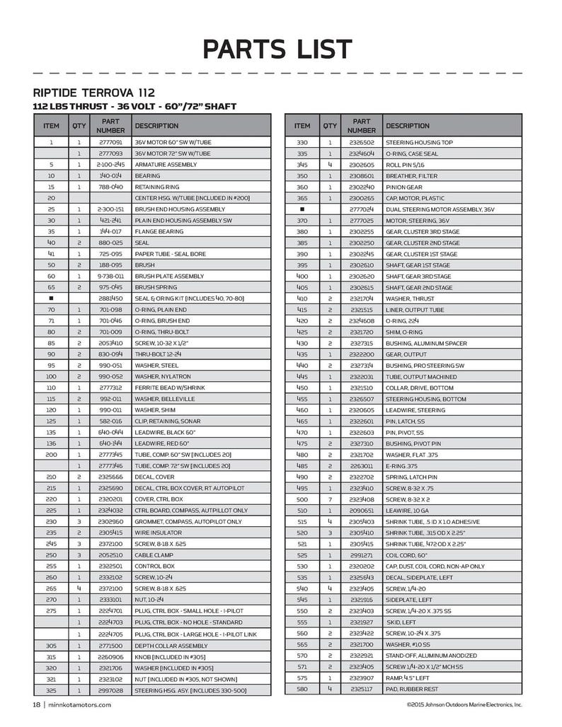 Manual de usuario del motor de arrastre MINN Kota Riptide Terrova 112 - Encuadernado en espiral - Cubiertas imagen 6