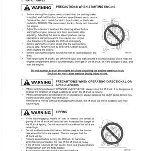 KOMATSU Fg20 Fg25 Fg30 More Forklift Operation Maintenance Manual - Bound image 10
