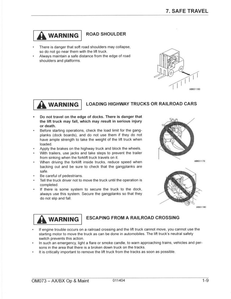 KOMATSU Fg20 Fg25 Fg30 More Forklift Operation Maintenance Manual - Bound image 12