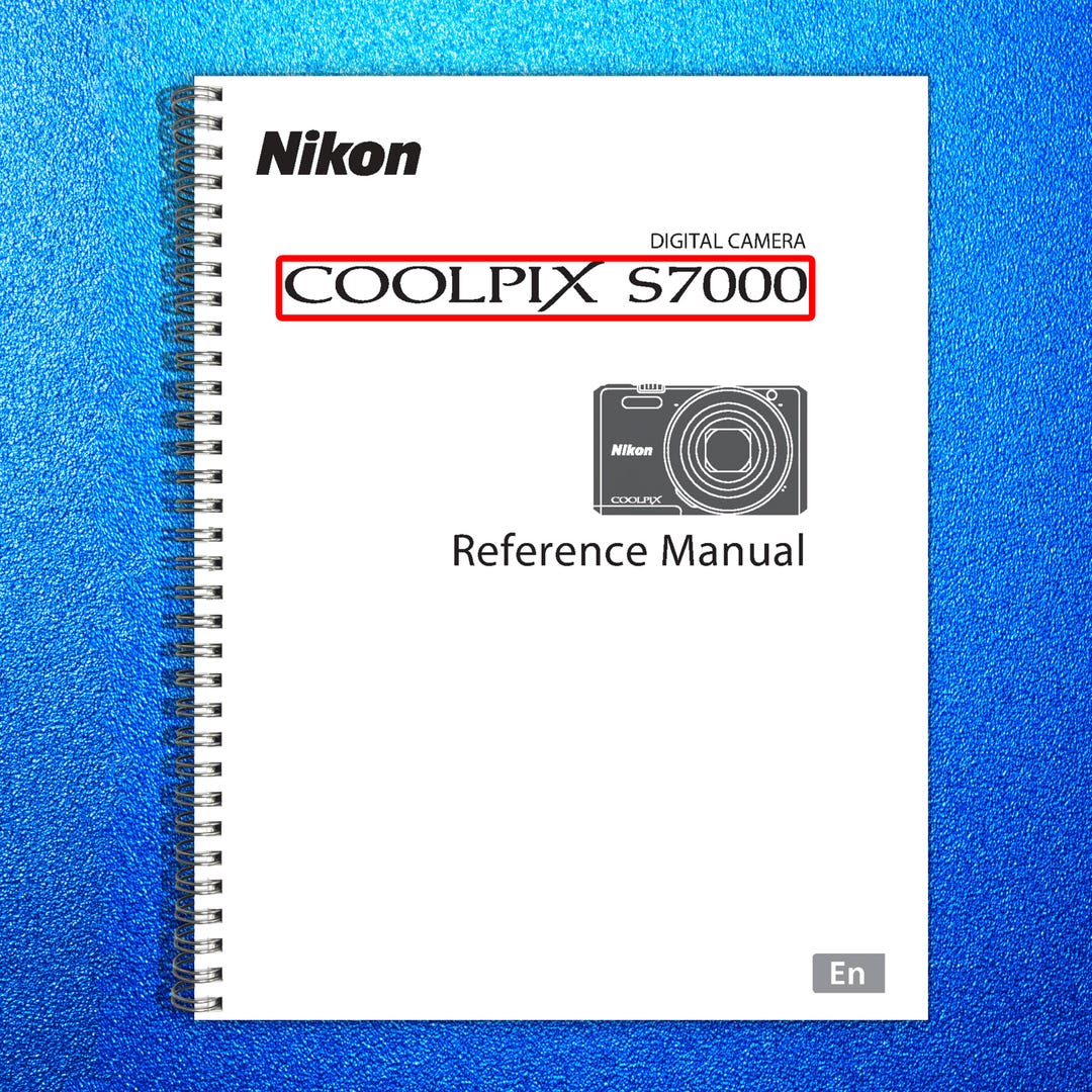 NIKON Coolpix S7000 Camera User Instruction Manual Tough Binding