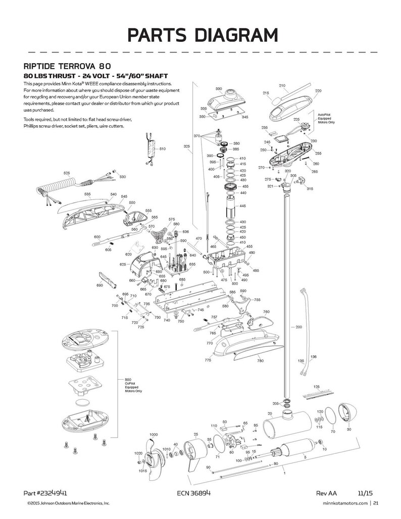 MINN Kota Riptide Terrova 80 CoPilot Trolling Motor User Manual - Wire Bound bild 7
