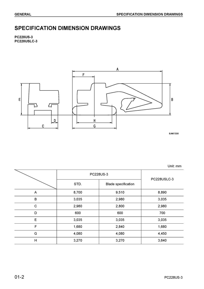 KOMATSU Pc228US-3 Pc228USLC-3 Sn 30001 Up Shop Manual, Bound, Covers, Foldouts afbeelding 14