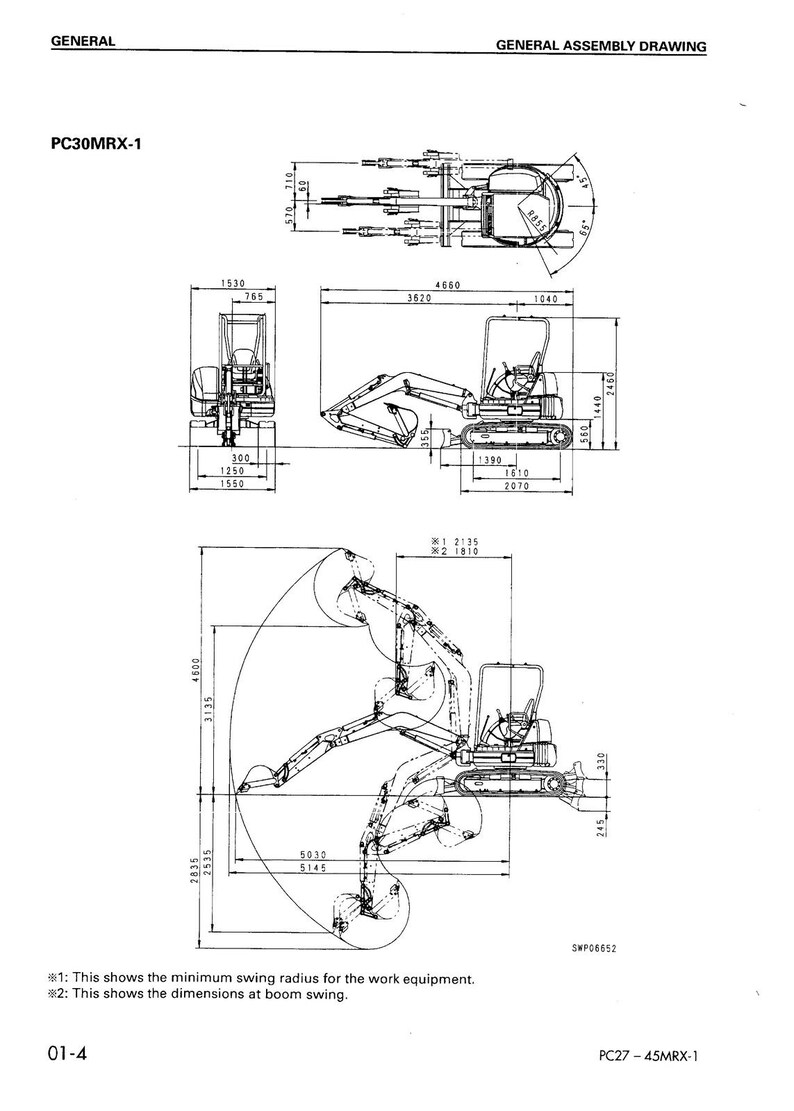 KOMATSU Pc27MRX-1 30 35 40 Pc45MRX-1 Shop Manual - Bound - Covers - Xl Foldouts image 11