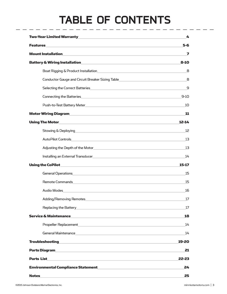 MINN Kota Riptide Terrova 112 CoPilot Trolling Motor User Manual - Wire Bound image 2