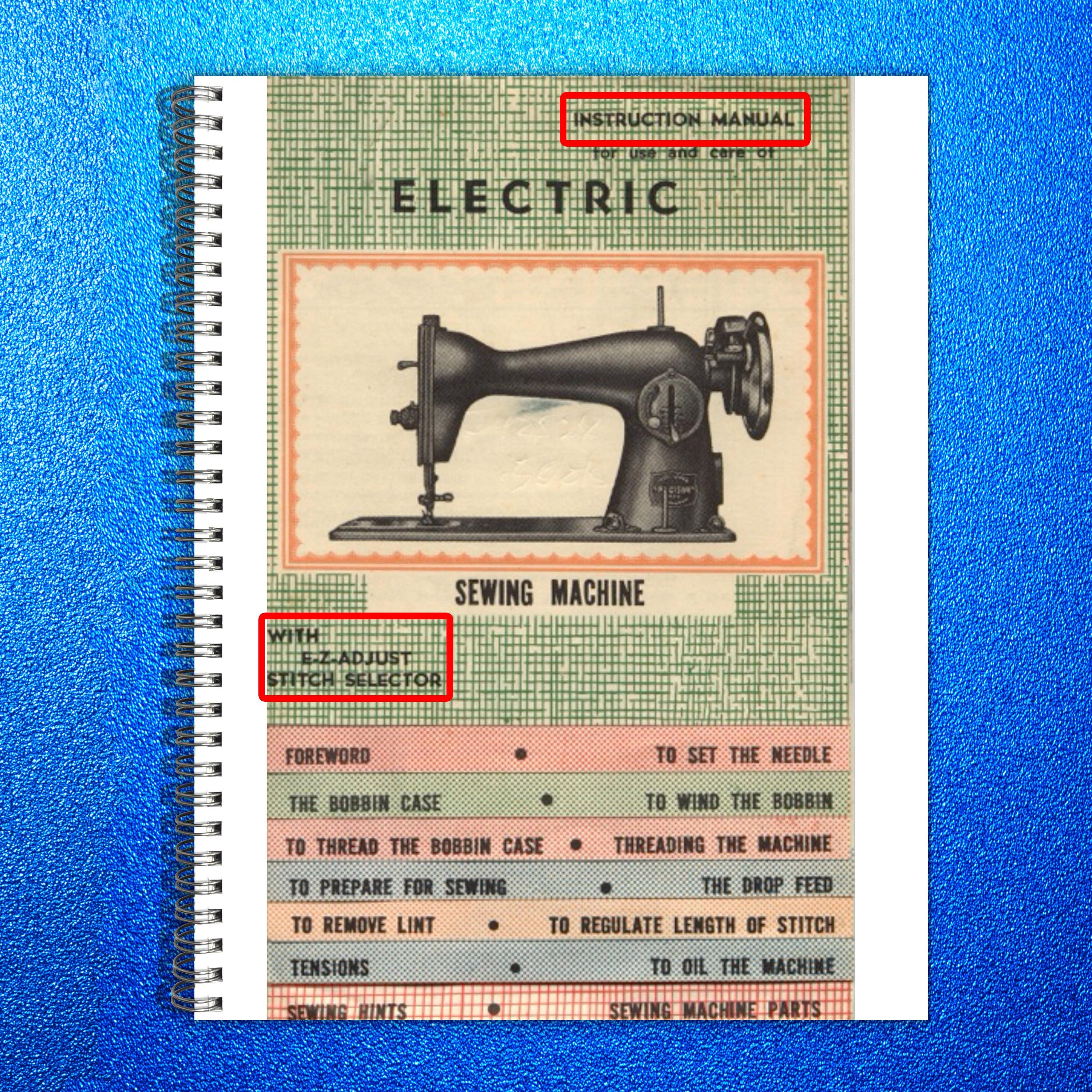 Precision Deluxe Sewing Machine Manual - Etsy