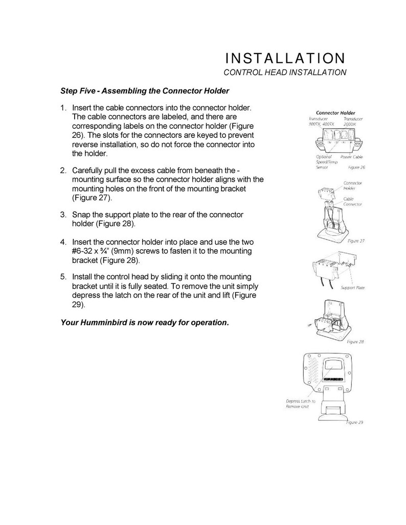 HUMMINBIRD Fishfinder Installation Preparation Manual - Wire Bound - Covers image 6