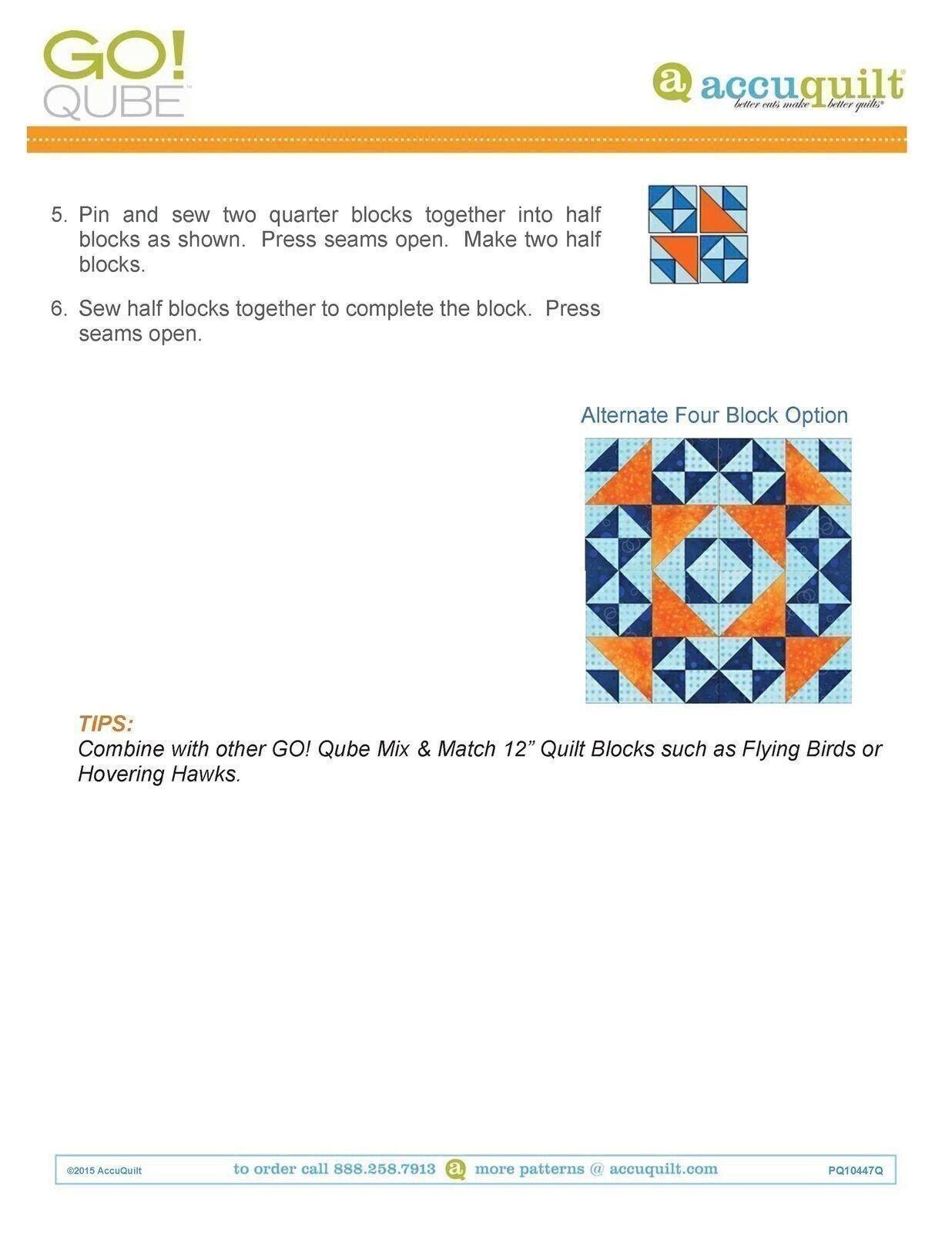 Accuquilt Go! Qube Manual 12" 3-in-1: BLOCK, Corners & Angles, 431 Pg ...