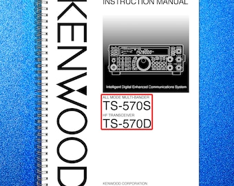 Kenwood TS-570S Ts-570D Instructions Manual User Guide [Tough Loop Binding]