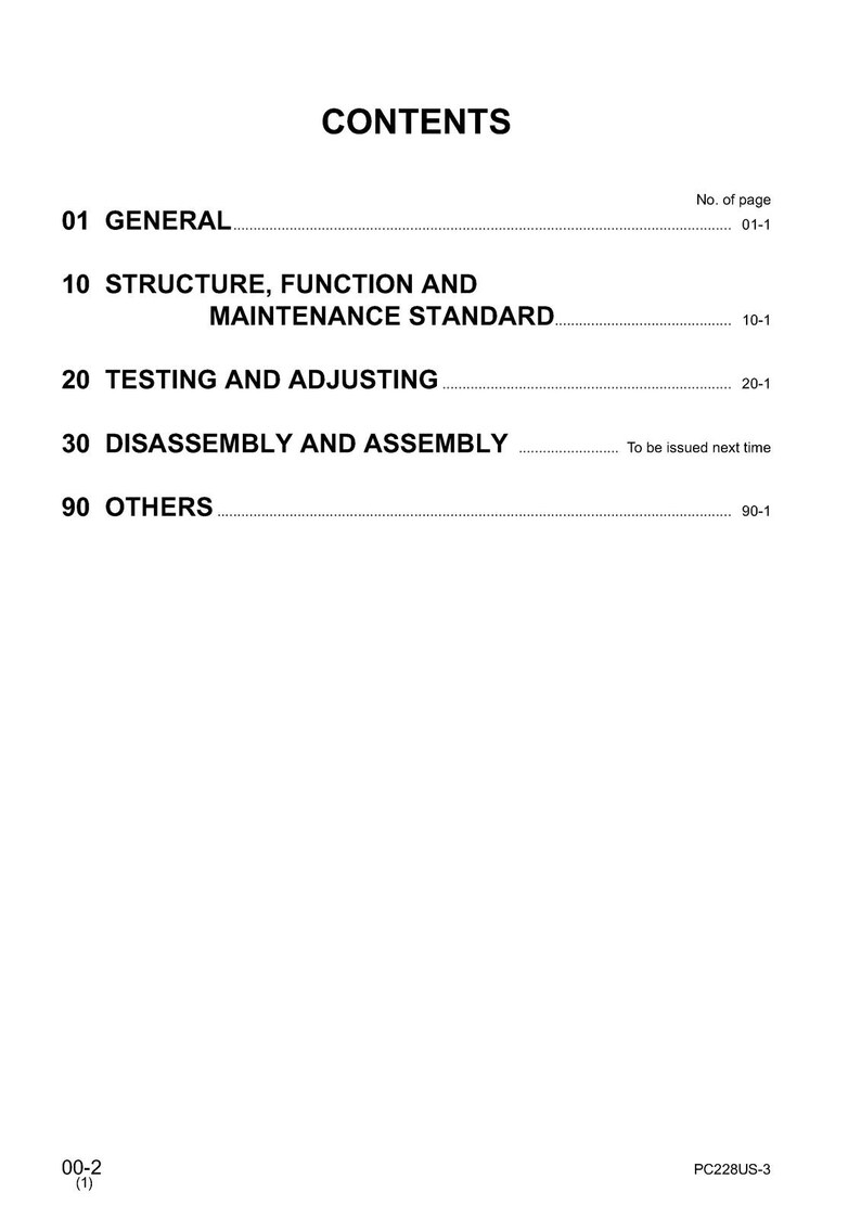 KOMATSU Pc228US-3 Pc228USLC-3 Sn 30001 Up Shop Manual, Bound, Covers, Foldouts afbeelding 2
