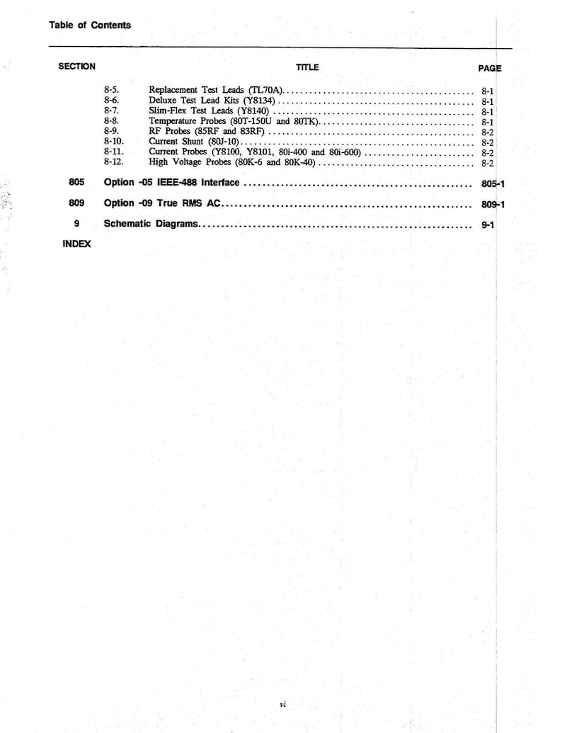 FLUKE 8840A Digital Multimeter Instruction Manual - Wire Bound - Tough Covers image 8