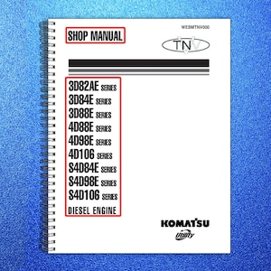KOMATSU Yanmar 3D82AE 4D88E S4D106 And More Diesel Engine Shop Manual, Foldouts image 1