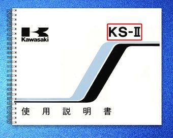 KAWASAKI Ks-Ii Operating Instructions Manual 1988 - Bound - Covers - Xl Foldouts