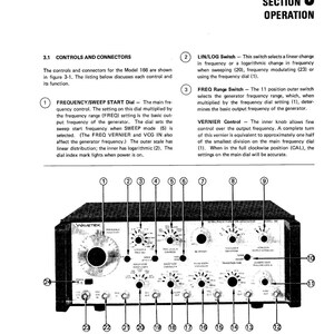 WAVETEK Model 166 Function Generator Instruction Manual - Bound,Covers, Foldouts image 10