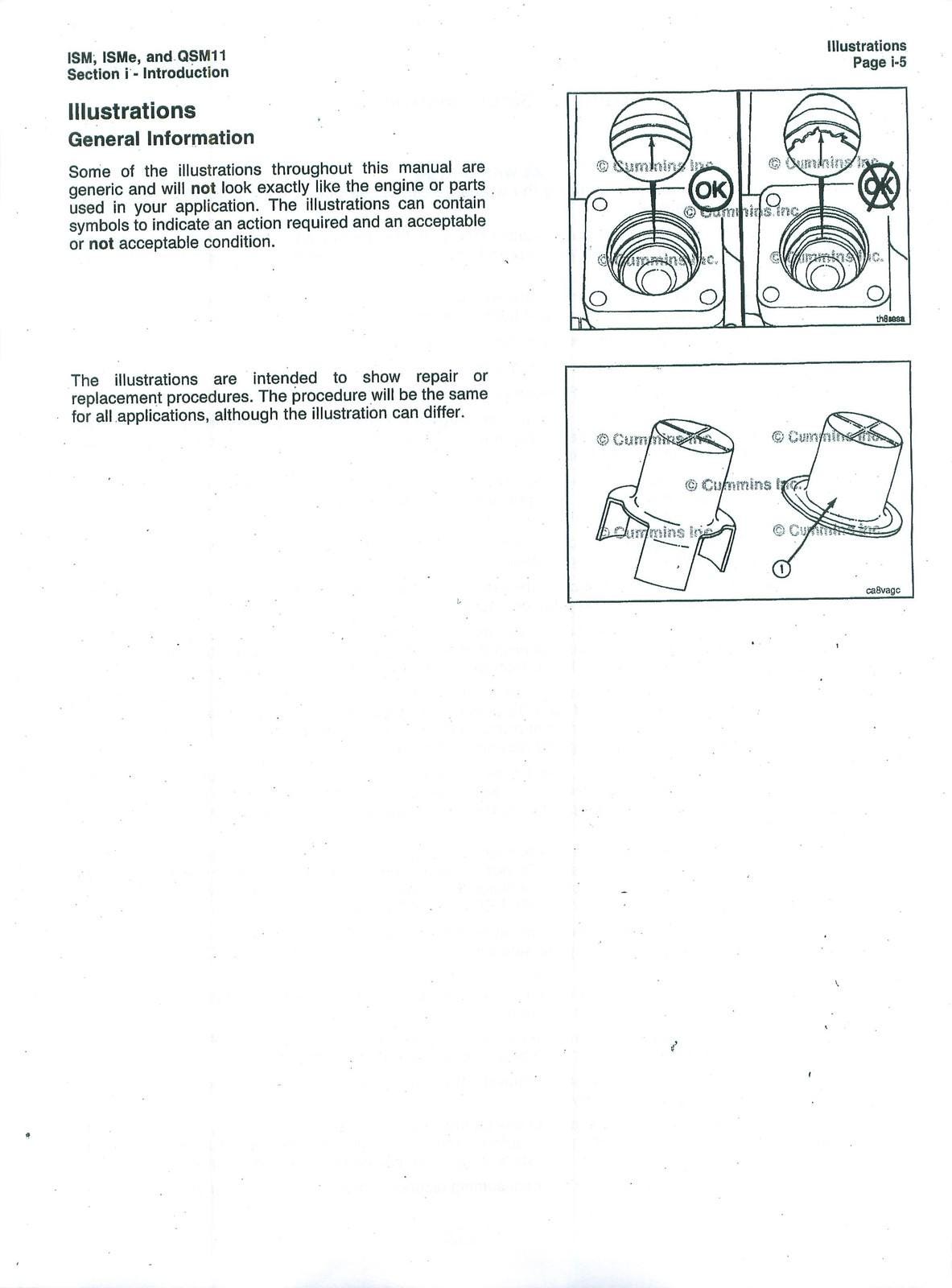 CUMMINS Ism Isme Qsm11 Engine Service Manual Vol 1 2011 - Wire Bound ...