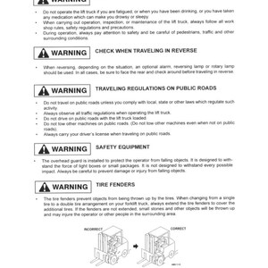 KOMATSU Fg20 Fg25 Fg30 More Forklift Operation Maintenance Manual - Bound image 9