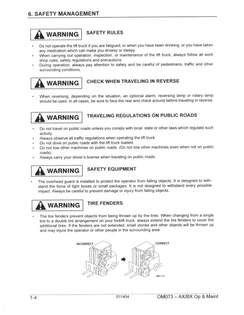 KOMATSU Fg20 Fg25 Fg30 More Forklift Operation Maintenance Manual - Bound image 9